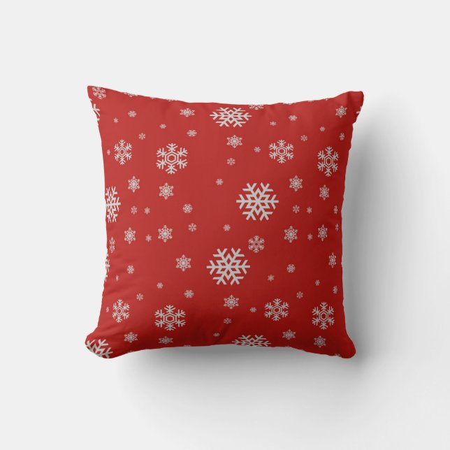 Cojín Decorativo Pillow Carnelian Red Snowflake (Anverso)