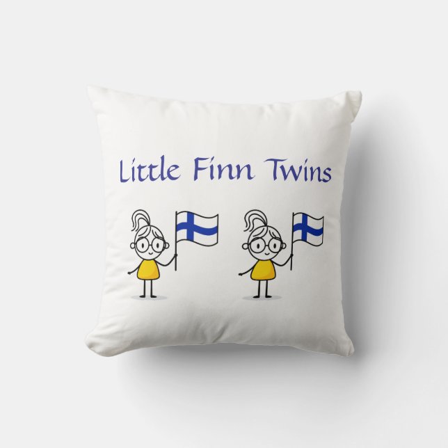 Cojín Decorativo Pillow-Chicas de pequeños gemelos finlandeses (Anverso)