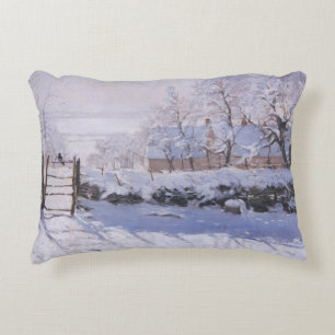 Cojín Decorativo Pillow Claude Monet El Ave De La Nieve De Invierno