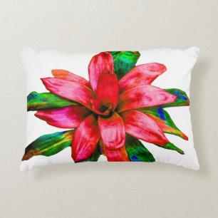 Cojín Decorativo Pillow con Bromelida Roja