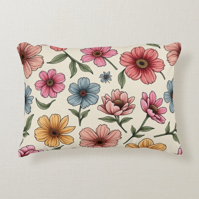 Cojín Decorativo Pillow con flor (Anverso)