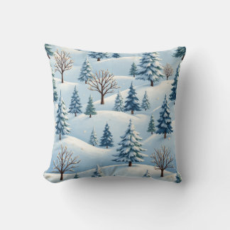 Cojín Decorativo Pillow con fondo de invierno nevado