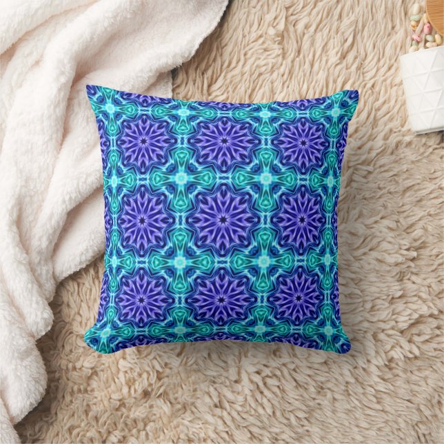 Cojín Decorativo Pillow con patrón azul (Manta)