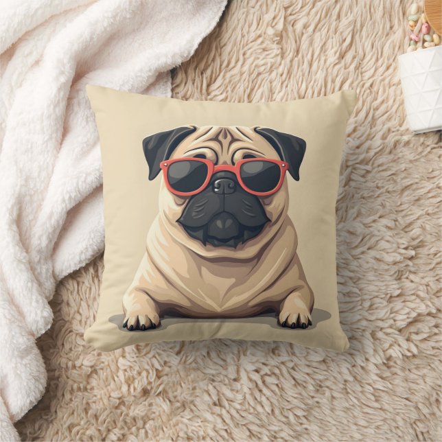Cojín Decorativo Pillow con pug (Manta)