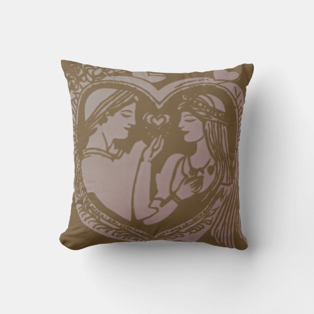 Cojín Decorativo Pillow cuadrado romántico (Anverso)