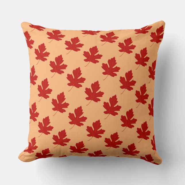 Cojín Decorativo Pillow de acento de las hojas de otoño (Anverso)