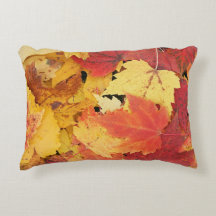 Pillow de acento de las hojas de otoño