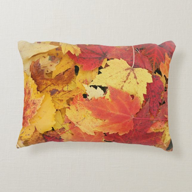 Cojín Decorativo Pillow de acento de las hojas de otoño (Reverso)