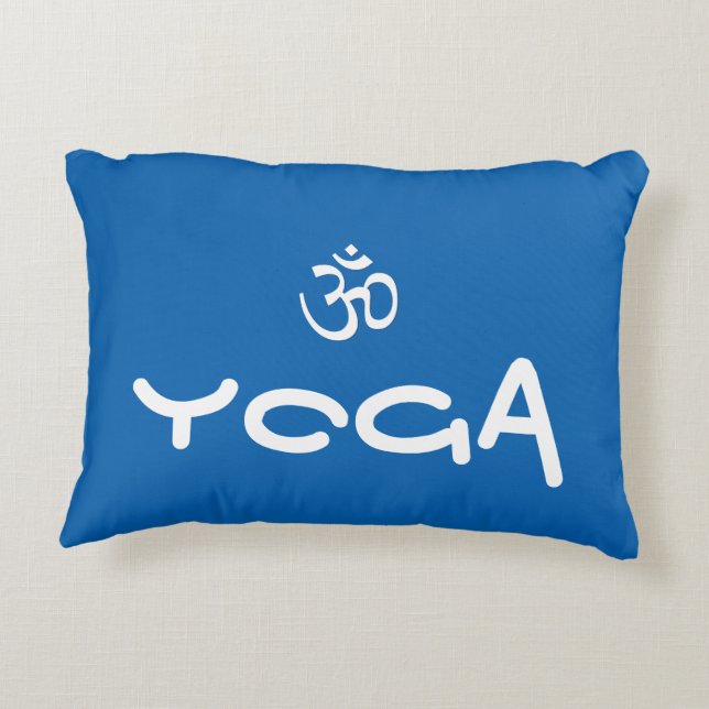 Cojín Decorativo Pillow de acento de om de yoga (Reverso)