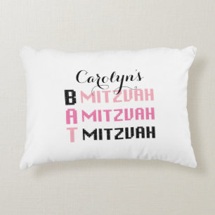 Cojín Decorativo Pillow de acento personalizado de Bat Mitzvah