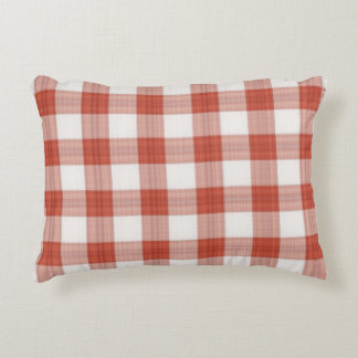 Cojín Decorativo Pillow de acento rojo argyle