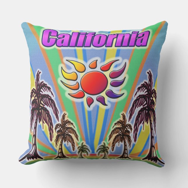 Cojín Decorativo Pillow de amor de verano de California (Anverso)