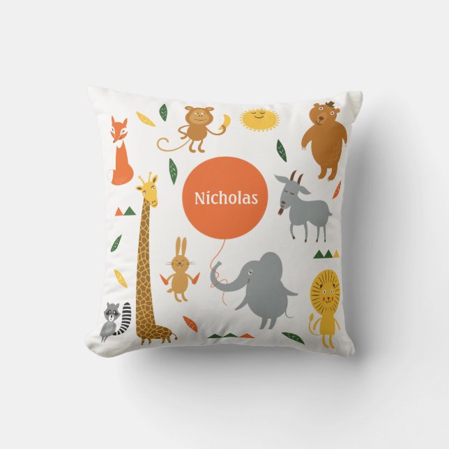 Cojín Decorativo Pillow de animales de Safari (Anverso)