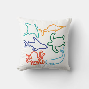 Cojín Decorativo Pillow de animales marinos