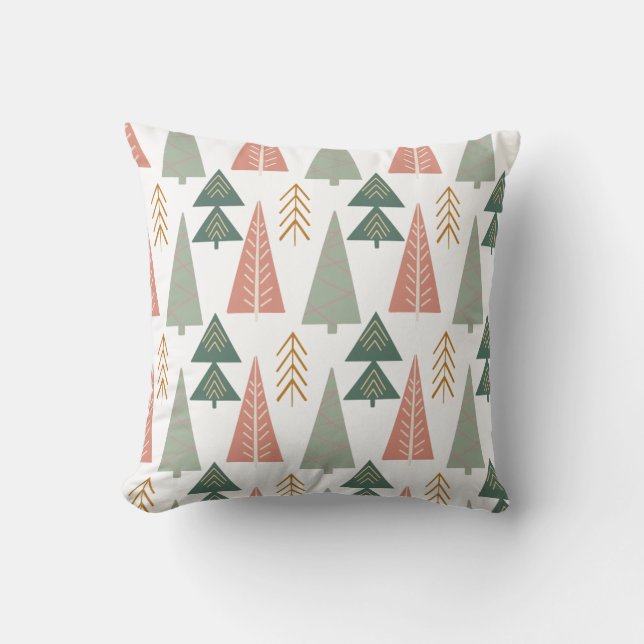 Cojín Decorativo Pillow de árboles de Navidad (Anverso)