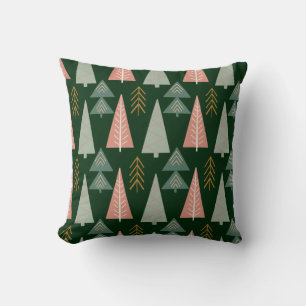 Cojín Decorativo Pillow de árboles verdes de Navidad