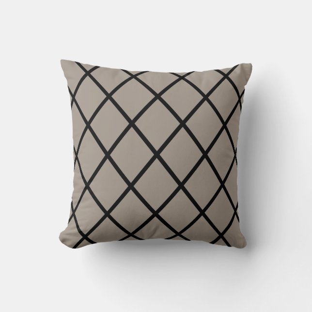 Cojín Decorativo Pillow de arglo negro gris (Anverso)