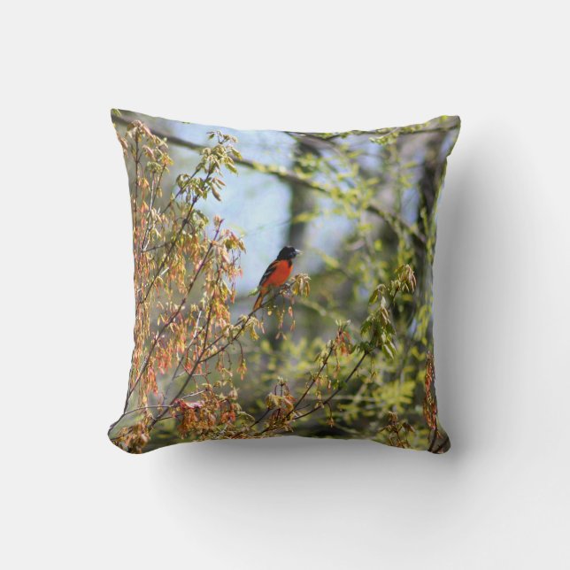 Cojín Decorativo Pillow de Baltimore Oriole (Anverso)