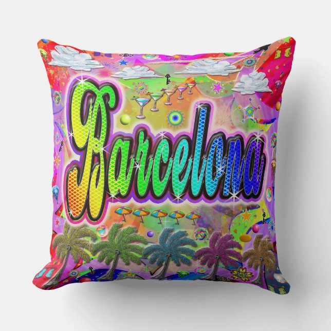 Cojín Decorativo Pillow de Barcelona Vista Express (Anverso)