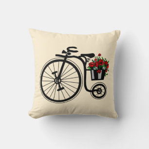 Cojín Decorativo Pillow de bicicleta romántica