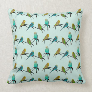 Cojín Decorativo Pillow de Budgie Frenzy (cian claro)