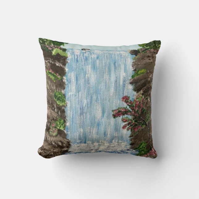 Cojín Decorativo Pillow de cascada (espalda azul) (Anverso)