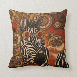 Cojín Decorativo Pillow de cebra de Steampunk