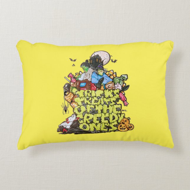 Cojín Decorativo Pillow de codiciosos monstruos (Anverso)