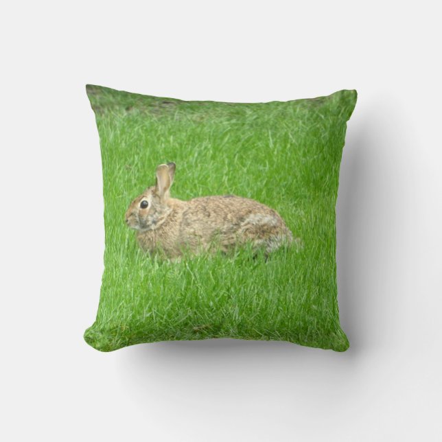 Cojín Decorativo Pillow de conejo (hierba verde) (Anverso)
