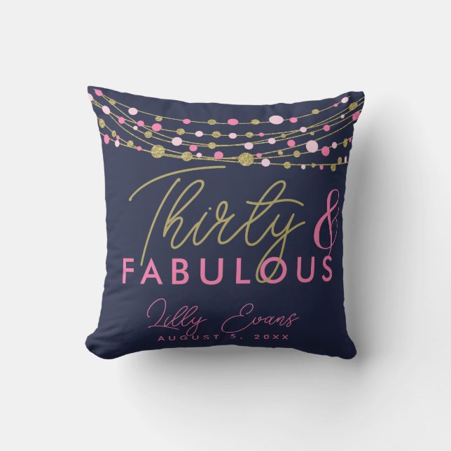 Cojín Decorativo Pillow de cumpleaños grande para adultos (Anverso)