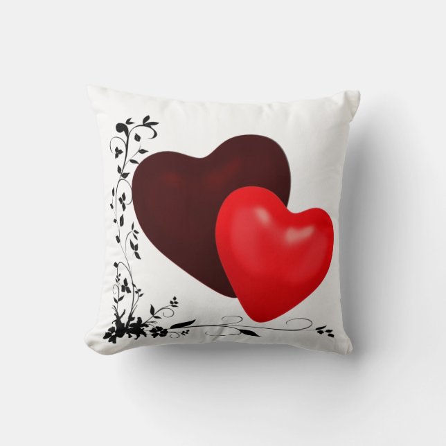 Cojín Decorativo Pillow de dos corazones (Anverso)