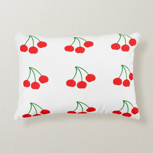 Cojín Decorativo Pillow de énfasis de cerezas (Anverso)