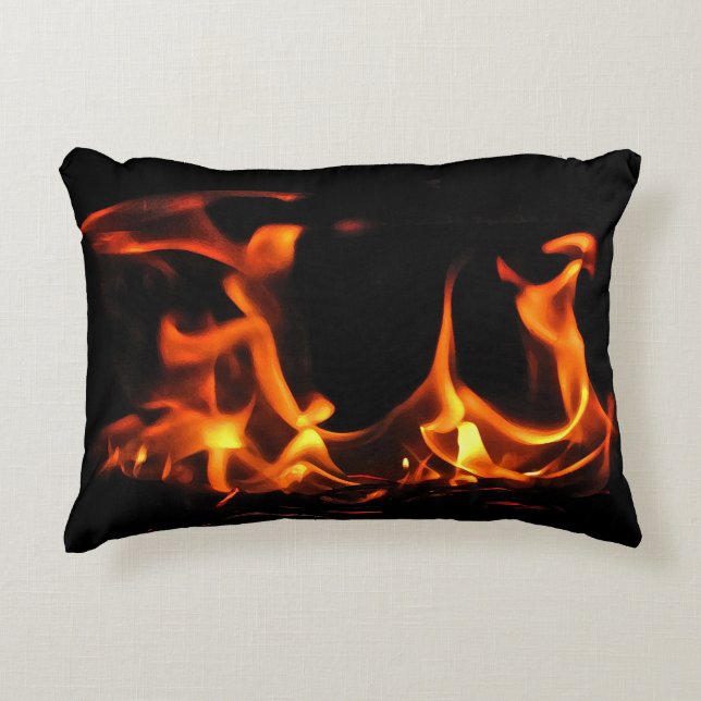 Cojín Decorativo Pillow de énfasis de fuego de baile (Anverso)