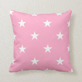 Cojín Decorativo Pillow de estrellas grandes rosas
