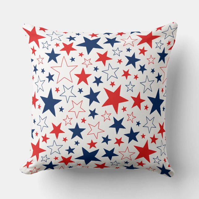 Cojín Decorativo Pillow de estrellas patrióticas (Anverso)