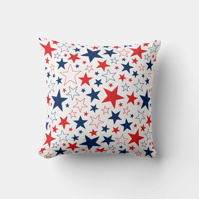 Cojín Decorativo Pillow de estrellas patrióticas (Anverso)