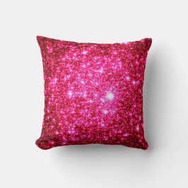 Cojín Decorativo Pillow de estrellas rosa brillante