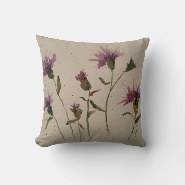 Cojín Decorativo Pillow de flores silvestres (Anverso)