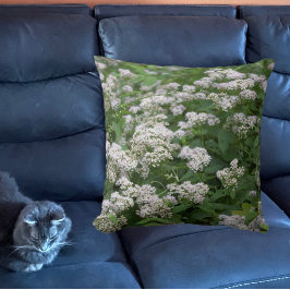 Cojín Decorativo Pillow de flores silvestres blancas