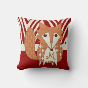 Cojín Decorativo Pillow de Fox estilizada monogramada
