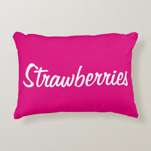 Cojín Decorativo Pillow de fresas (Anverso)