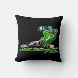Cojín Decorativo Pillow de fútbol negro y blanco