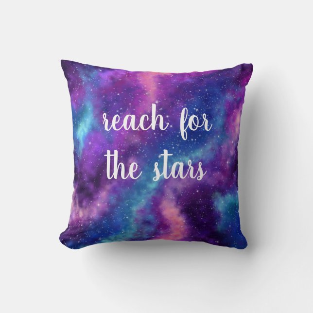 Cojín Decorativo Pillow de galaxia inspiradora (Anverso)
