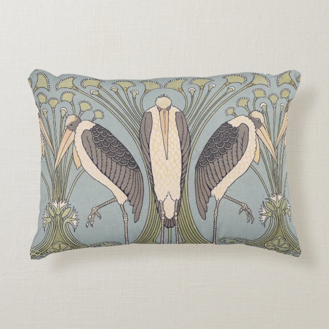 Cojín Decorativo Pillow de grúa Art Nouveau (Anverso)