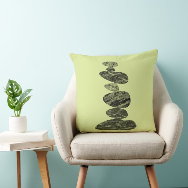 Cojín Decorativo Pillow de guijarros rosados de piedra (Silla)