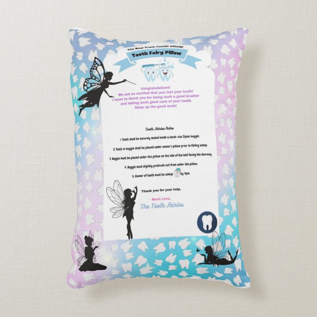 Cojín Decorativo Pillow de hadas dental (Frente (Vertical))