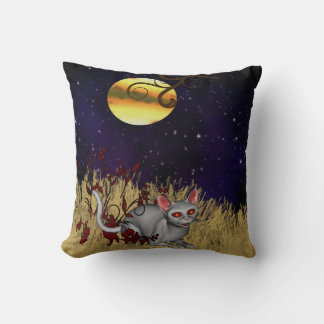 Cojín Decorativo Pillow de Halloween del gato de la luna de la noch