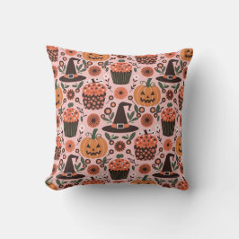 Cojín Decorativo Pillow de Halloween festivo | Brujas, calabazas y 
