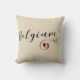 Cojín Decorativo Pillow de Heart Belgium, bandera belga