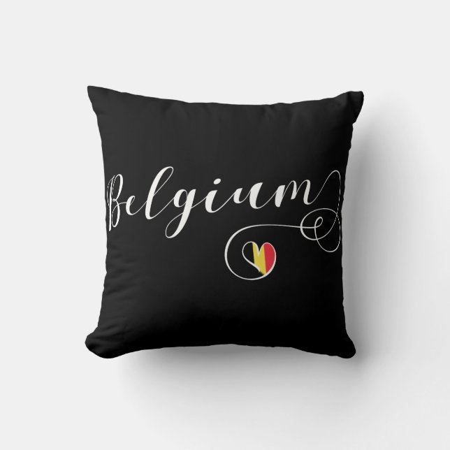 Cojín Decorativo Pillow de Heart Belgium, bandera belga (Anverso)